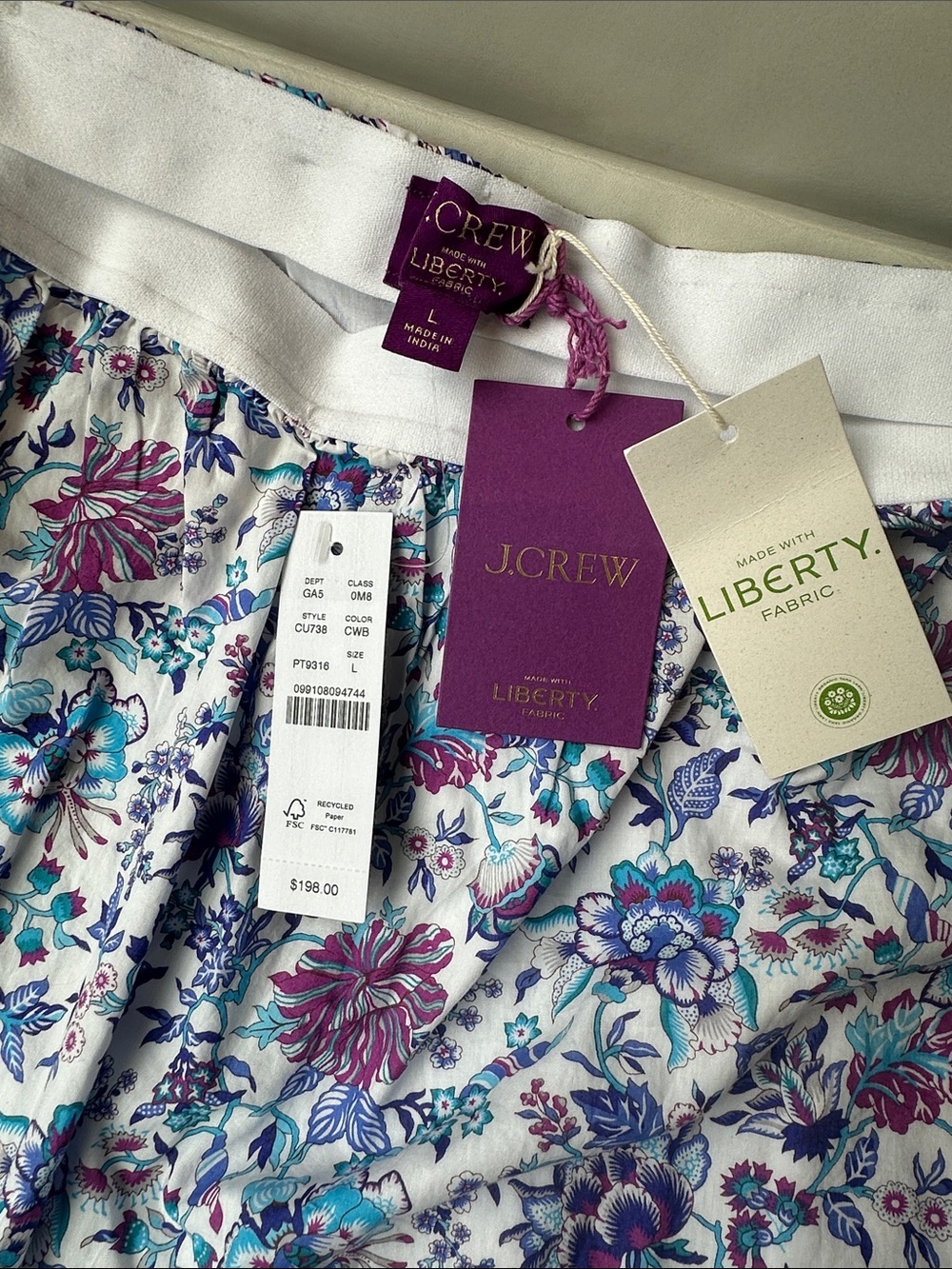 J Crew x Liberty Midi Skirt